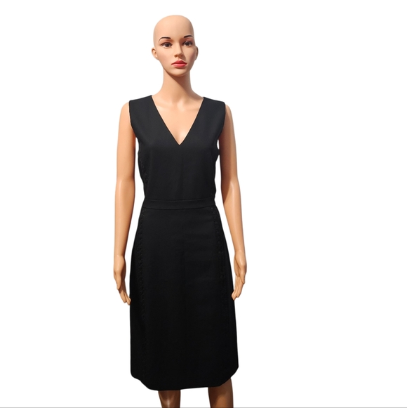 J. Crew Dresses & Skirts - JCrew Wool Sheath Sleeveless Tailored Tall Fit Office Siren Midi Black Dress 12T
